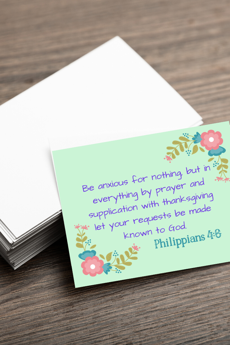 Anxiety Relieving Bible Verse Cards