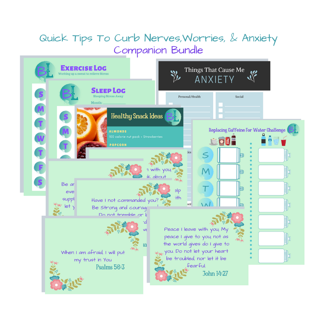 Quick Tips To Curb Nerves, Worries & Anxiety Companion Bundle Full System